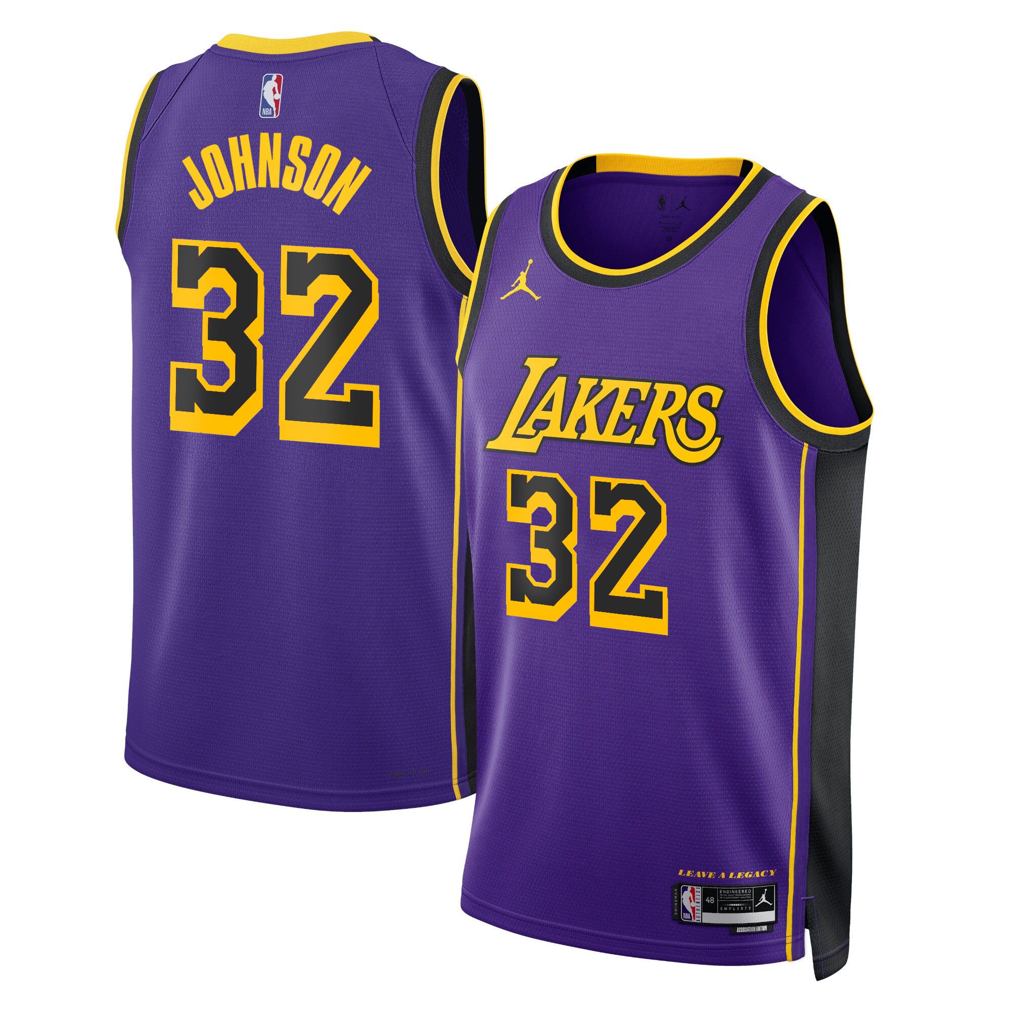 Men Los Angeles Lakers #32 Johnson Purple 2025 Jordan Edition Swingman NBA Jersey->los angeles lakers->NBA Jersey